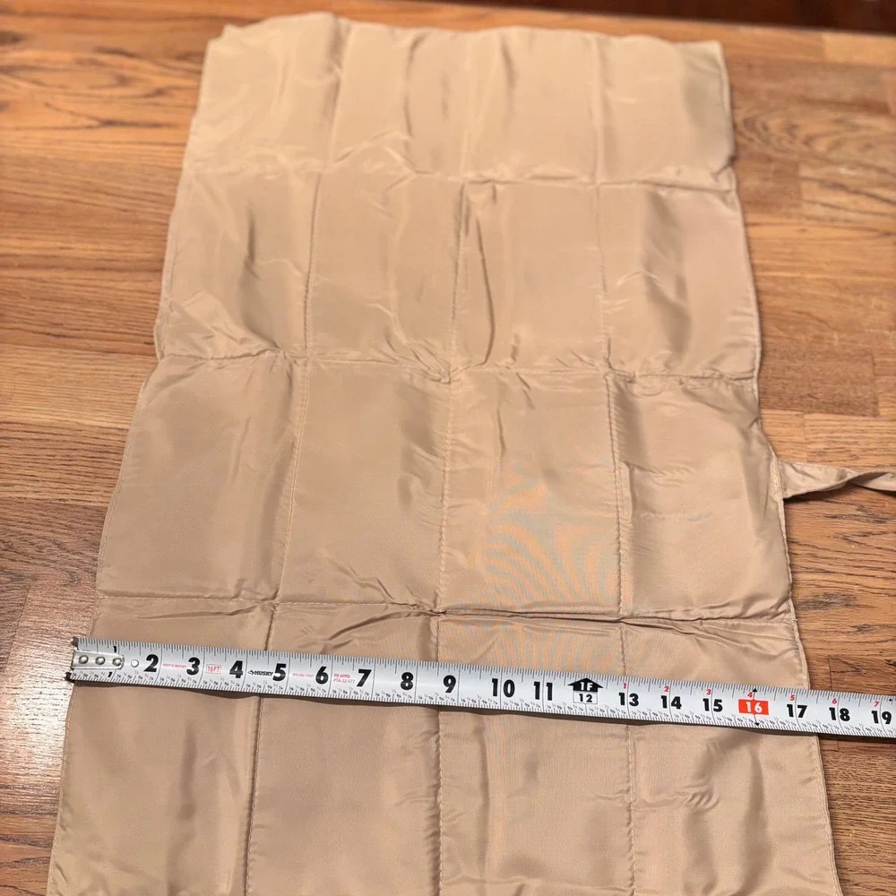 Portable Quilted Padded Travel Changing Pad‎ Mat Foldable Beige Tan Snap Closure